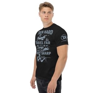 Train Hard, Travel Far, Shoot Sharp tee