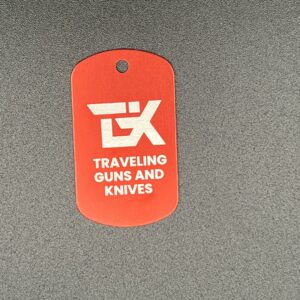 TGK Red PEW Policies Travel Tag