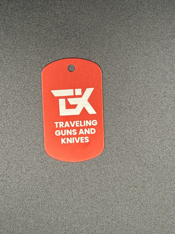 TGK Red PEW Policies Travel Tag